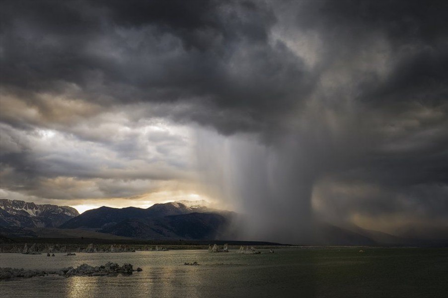 Evening Storm Mono Lake - Caligornia